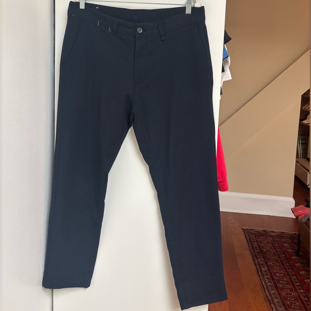 Zara Navy Blue Straight Fit Dress Pants